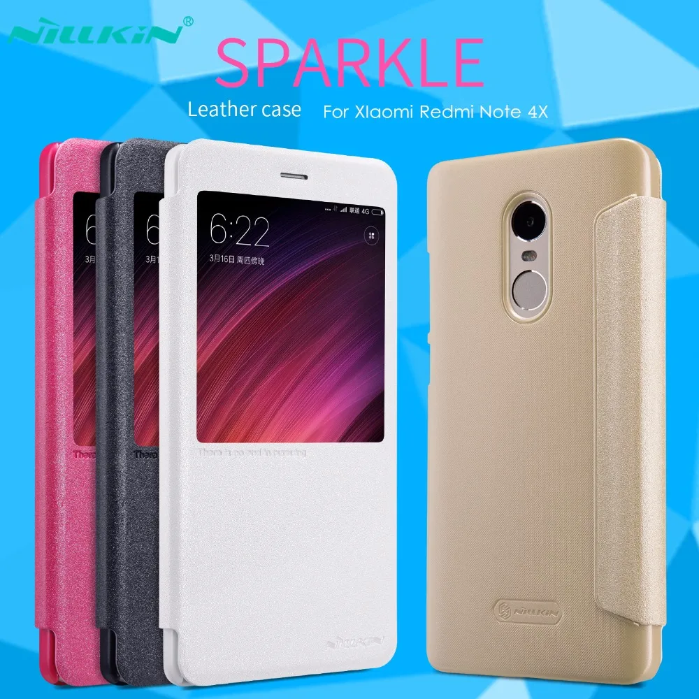 

Smart Sleep Case for Xiaomi Redmi Note 4X 4GB Cover Nillkin Flip PU Leather View Window Redmi Note 4 MediaTek Phone Case