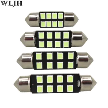 

WLJH 6pcs Car Led Light 31mm 36mm 39mm 41mm 2835 SMD C5W C10W Auto Lamp Bulb Interior Lights External Lights Pure White Ice Blue