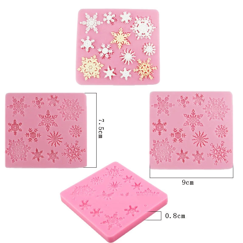 DIY Christmas Silicone Fondant Cake Mold Sugarcraft Decoration Chocolate Mould Tool