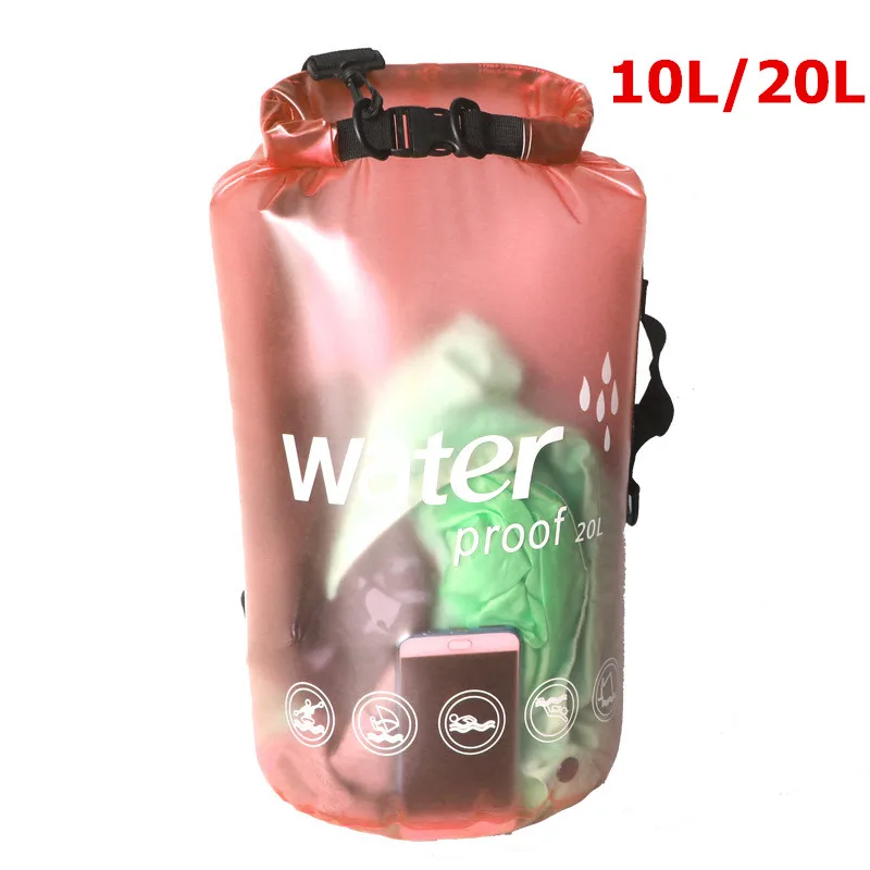 10L 20L translúcido bolsa impermeable natación bolsa seca para Canoa Kayak Rafting deportes al aire libre Camping Trekking río pesca 10L 20L translúcido bolsa impermeable natación bolsa seca para Canoa Kayak Rafting deportes al aire libre Camping Trekking río pesca
