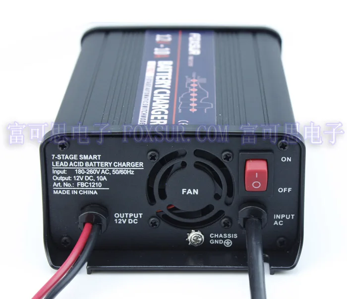  FOXSUR wholesale original 12V 10A 7-stage smart Lead Acid Battery Charger Car battery charger Input - 32922673250