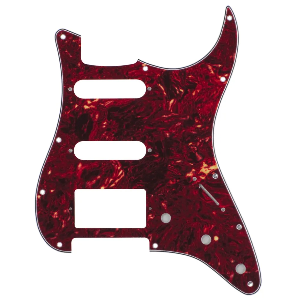 FLEOR набор Страт Гитара накладку к царапинам пластины SSH 11 отверстий с гитары ручки распределительный щит на 5 переключатель, наконечник винты для Аксессуары для гитары