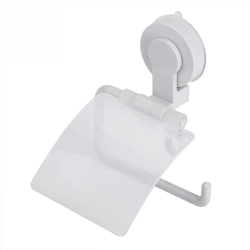 Waterproof Plastic Toilet Paper Holder Suction Cup Universal Bathroom
