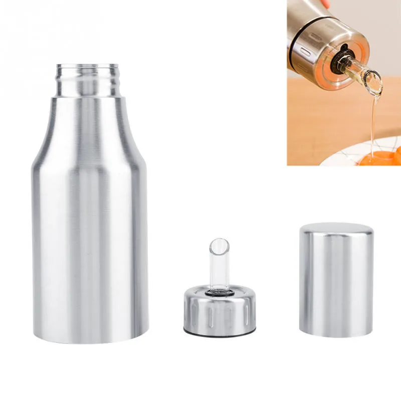 500/750/1000ml Пустые Нержавеющая сталь оливковое контейнер, бутылочки для масла Диспенсер заливщик бутылка Кухня барбекю герметичность масла Управление подходит