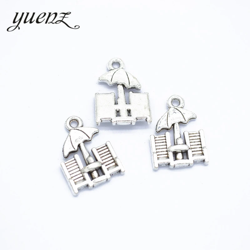 YuenZ 15pcs Antique Silver Bronze Beach Chair Charms For Necklace Bracelet diy Jewelry Making 20*14mm J353