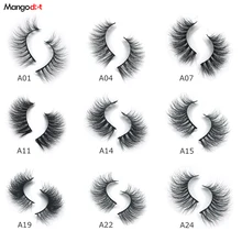 Mangodot ресницы 3D норковые ресницы пересекающиеся норковые ресницы полная полоса ручной работы Ресницы 15 видов стилей новая посылка cilios naturais