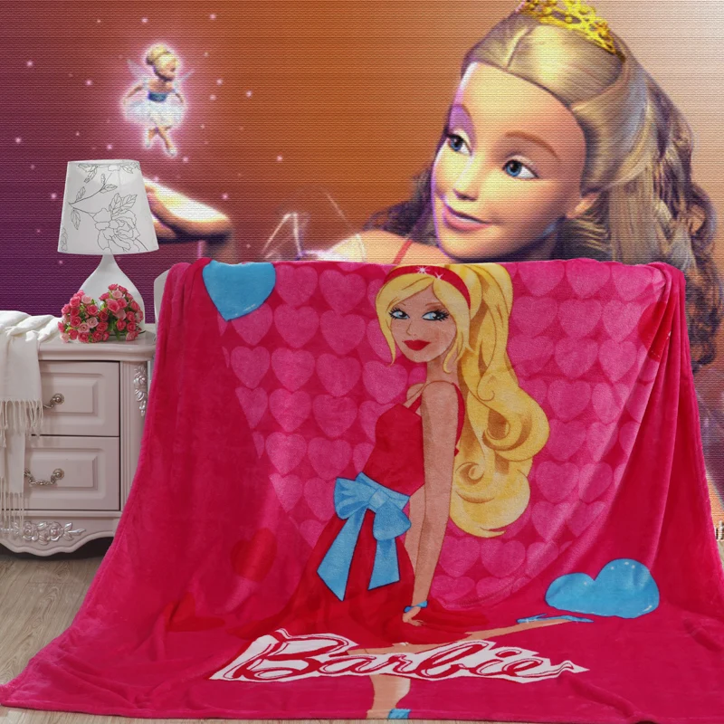 barbie fleece throw blanket