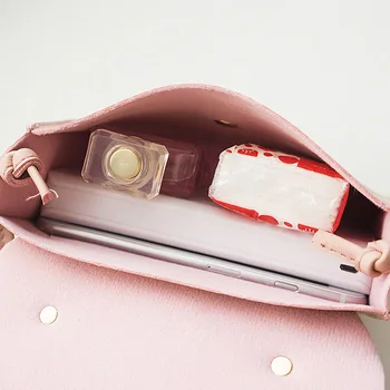 

Small Soft Sweet Candy Macarons Color PU Leather Clamshell Shoulder Portable Handbag Ladies Bag Best Sale-WT