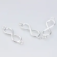 2 шт./лот, 925 пробы, серебро, 8 форм, очаровательные соединители, 20x6 мм, украшение, подвеска, аксессуары, подходят для женщин, браслеты, сделай сам, для изготовления ювелирных изделий