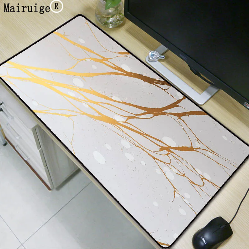 

Mairuige Marble Pattern Black Gold Gray 400X900MM Oversize Mouse Pad Gaming Keyboard Laptop Table Mat Player Speed LOL
