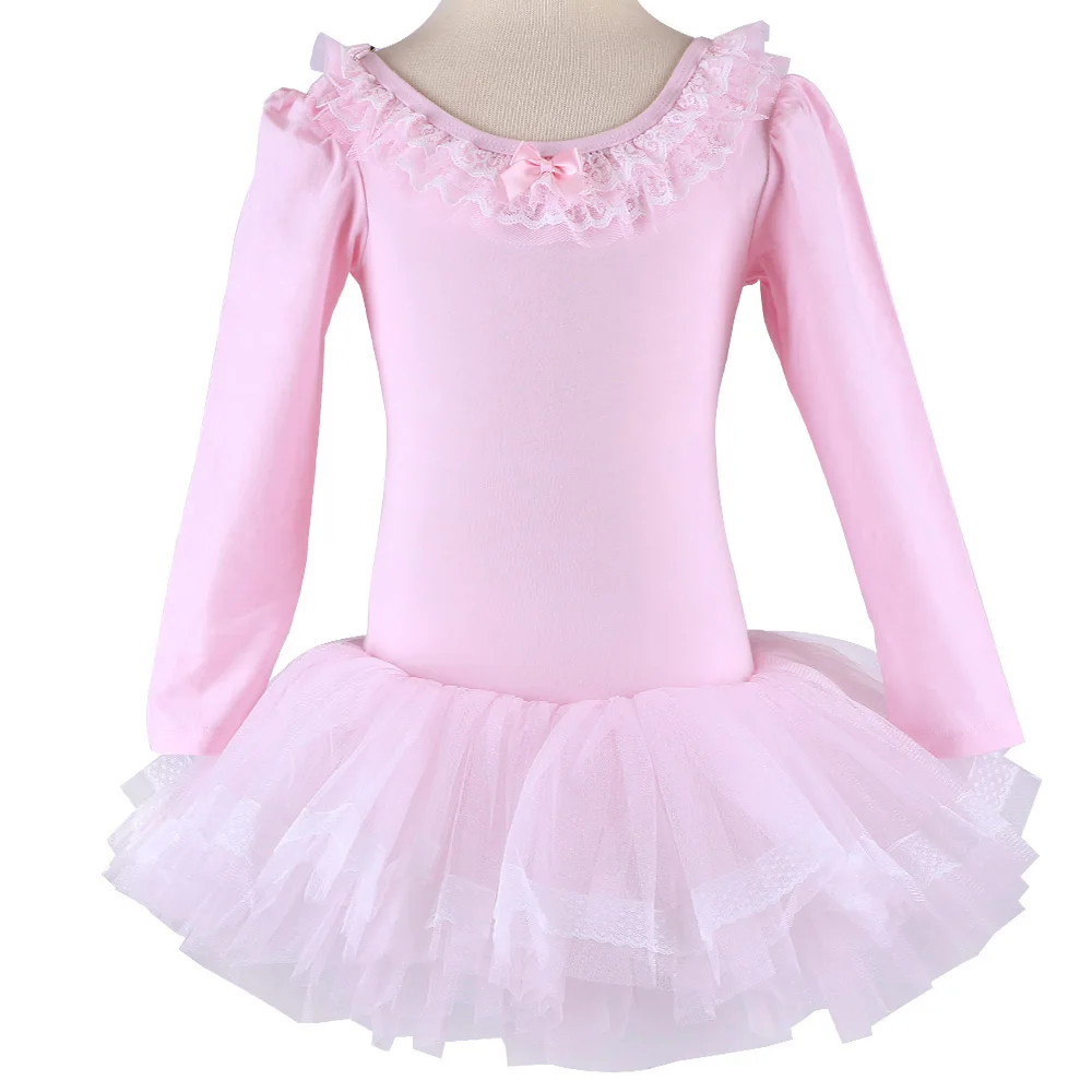 2017 Retailed Long Sleeve Girls Kids Dance Dress Ballet Tutu for Age 3
