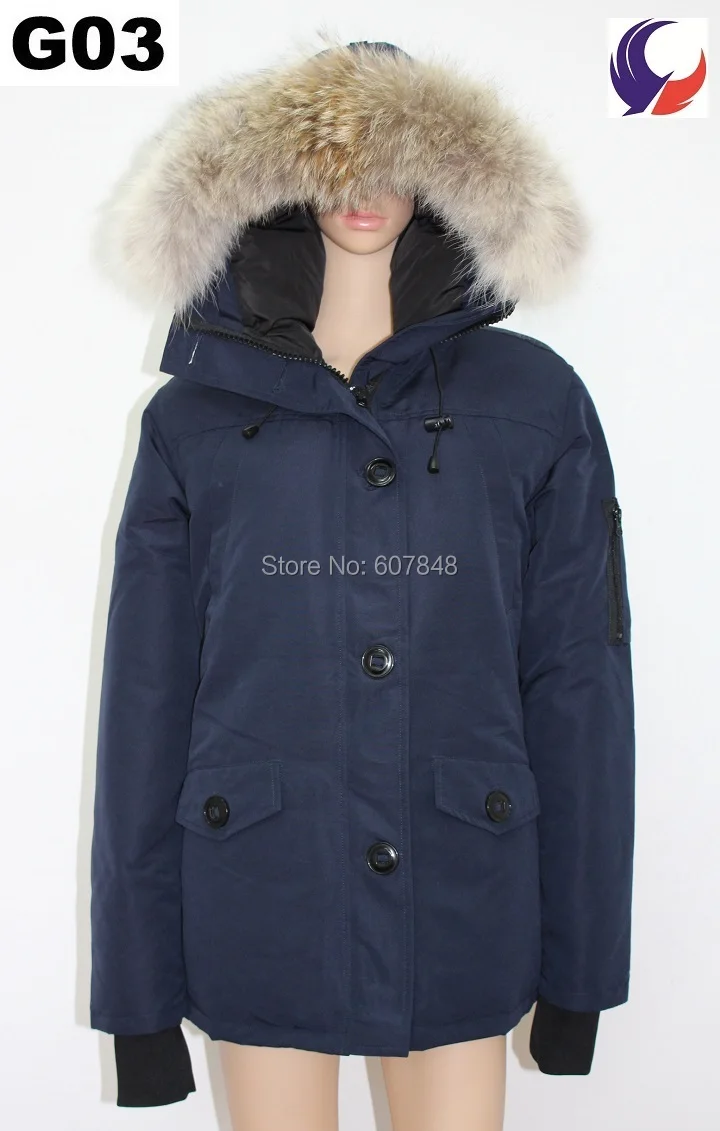 Женское зимнее пальто, парка, гусиный пух, пуховая куртка, водонепроницаемое пальто с большим натуральным мехом койота, воротник для леди G03