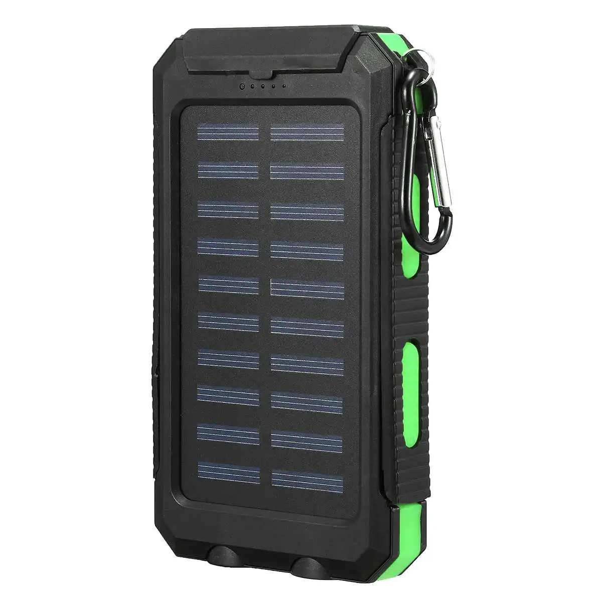 Bakeey DIY 20000 мАч двойной USB DIY солнечный Внешний Аккумулятор Чехол комплект со светодиодный светильник водонепроницаемый аккумулятор для хранения diy - Цвет: Зеленый
