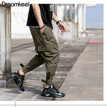 Мужские шаровары с несколькими карманами в стиле хип-хоп, брюки, уличные спортивные штаны, мужские повседневные модные брюки-карго