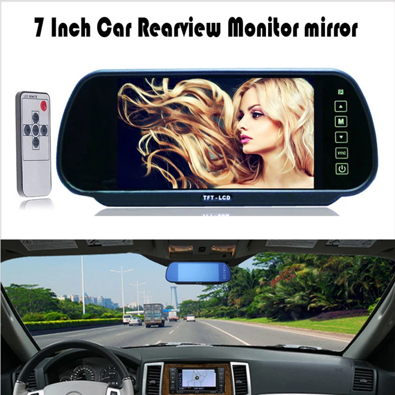7 Inch TFT LCD Touch Button Car Rearview Mirror Monitor 7 7 Inch TFT LCD Touch Button Car Rearview Mirror Monitor 7