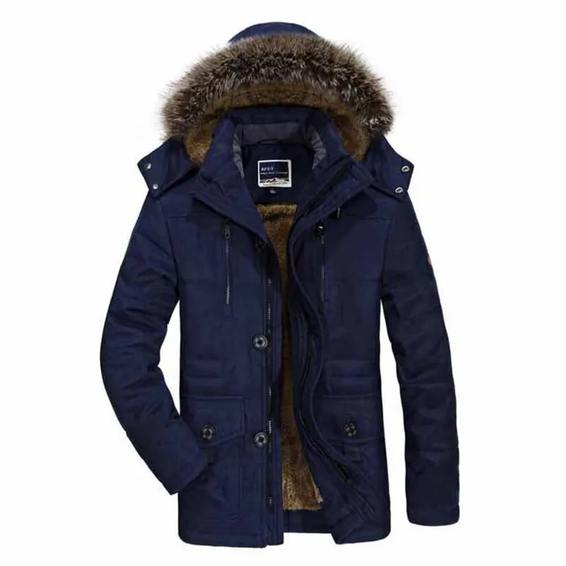 

New Winter Thicken Jacket Men Casual Long Parkas Trench Coat Bomber Military Fleece Outwear Fur Collar Warm Parkas Hombre 6XL