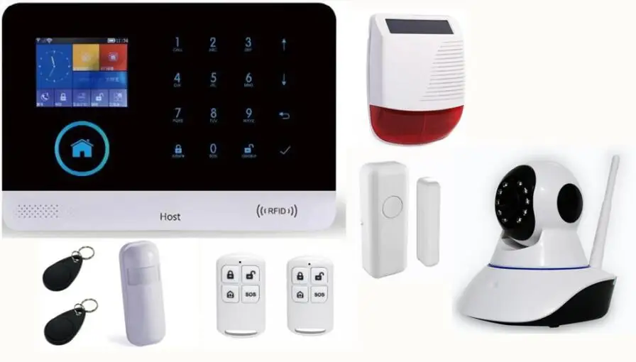 433mhz ISO Android App WIFI IP Camera Alarma GSM GPRS Home ...