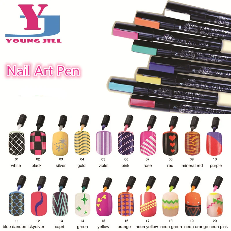 

New Fashion High Qualitity Nail Art Pen 16 Colors Women Beauty Nail Art Tools Painting Design For UV Gel Polish Manicure