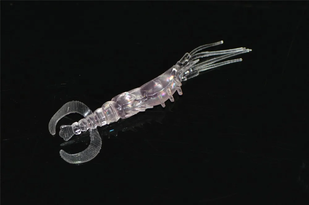 Spinpoler 85mm3g Fishing Lure Shrimp 10pcsLot Artificial Shrimp Saltwater Freshwater Bass Fishing Soft Baits Fishing Tackle  (7)