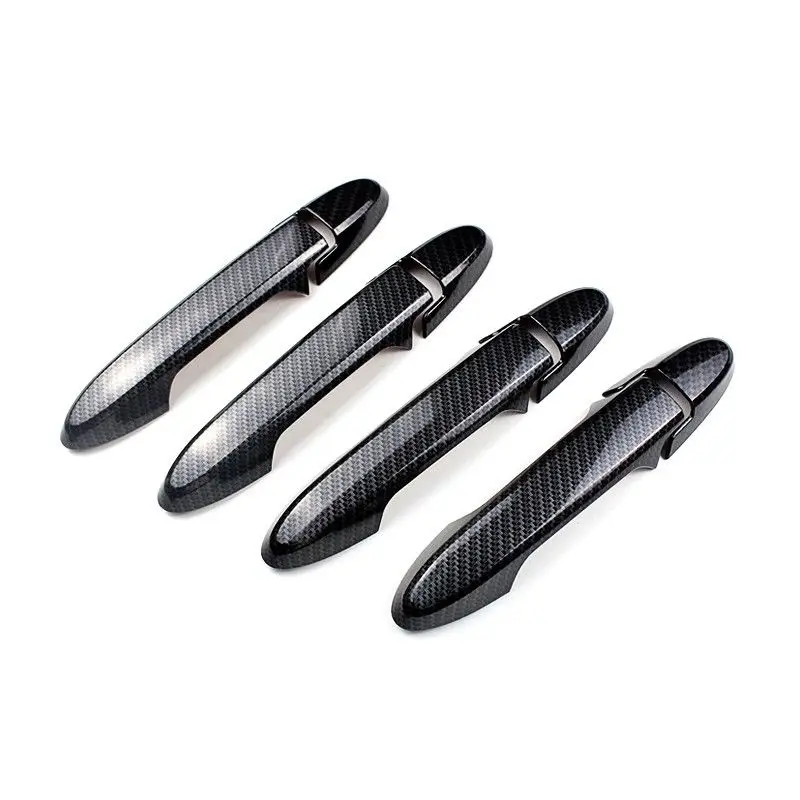 PCMOS fibra de carbono ABS puerta lateral cubierta ajuste para Honda Jazz 2018 piezas exteriores puerta nueva moda 8 piezas PCMOS fibra de carbono ABS puerta lateral cubierta ajuste para Honda Jazz 2018 piezas exteriores puerta nueva moda 8 piezas