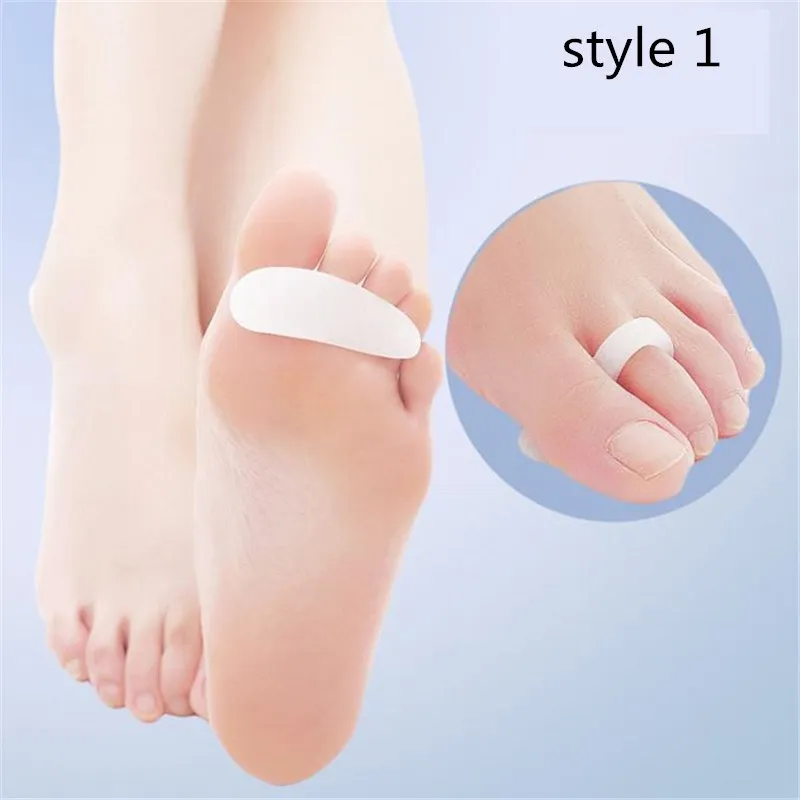 1 Pair Pad On The Toe Separators Silicone Finger Protector Toe Corrector Bunion Gel Guard Separator For Toes Feet Care Pedicure