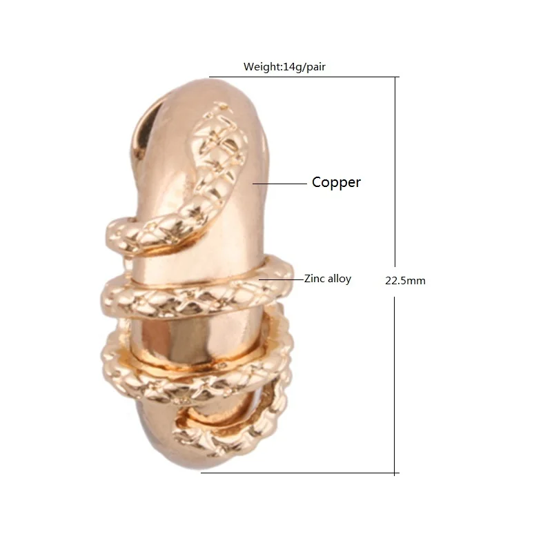NeeFu WoFu висячая серьга со змеями для женщин медное кольцо для ушей большие бронзовые украшения серьги Oorbellen