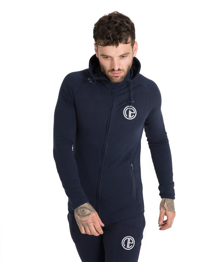 Мужские куртки для бега новые дышащие спортивные пальто для фитнеса Спортивная одежда для бега - Цвет: Синий