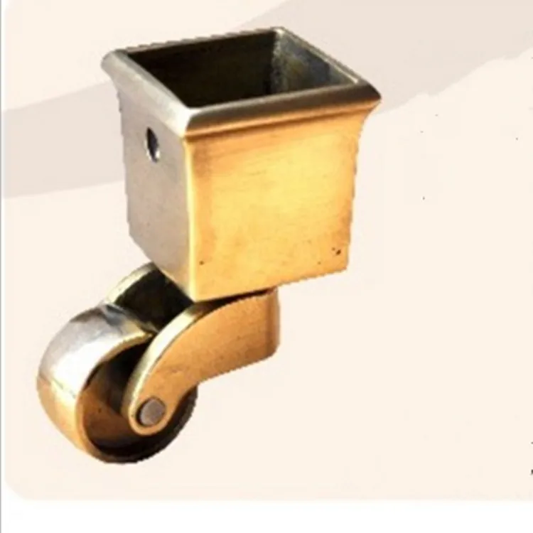 Piano Copper Caster Wheels / Metal Casters Small Furniture Casters