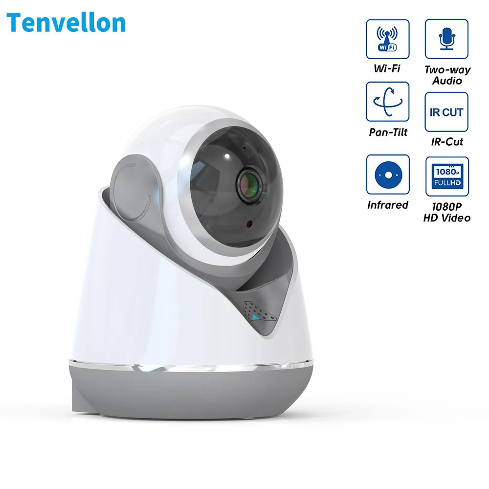 

Tenvellon 1080P WiFi Camera IP Home Security Video Surveillance Cameras CCTV Network Wireless Baby Monitor Night SD Recode