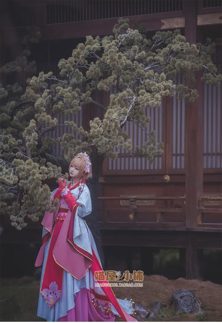 Tsubasa: резервуар Chronicle Sakura Hime Косплей Костюм Хэллоуин кимоно-Униформа s m l