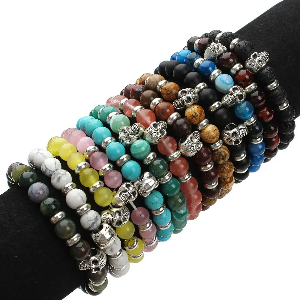 Gold Leopard Head Gold Color Tiger Eye Bead Buddha Bracelet For Men Fashion Male Punk Jewelry Bracelets & Bangles bracelet jewelry