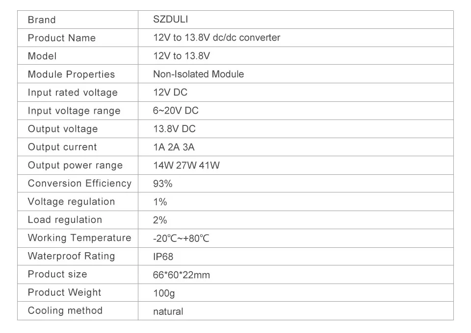 6~ 20V to 13,8 V 1A 2A 3A DC регулятор питания 12V to 13,8 V Автомобильный Автоматический повышающий и понижающий преобразователь CE RoHS