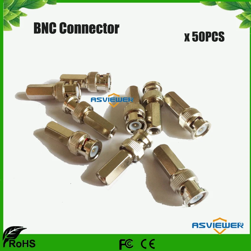 

CCTV Security System Use Twist-on BNC Connector Male RG59 for CCTV cameras 50pcs/lot