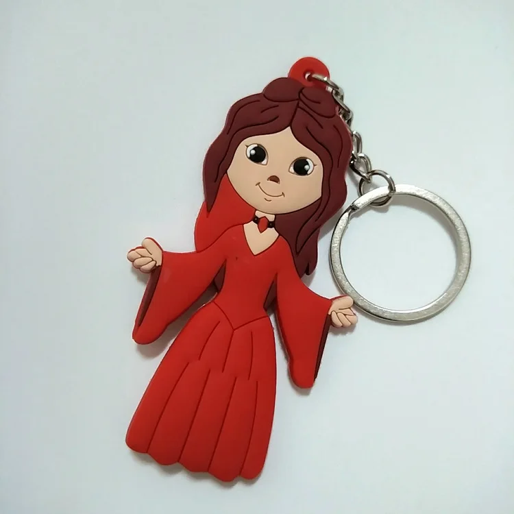 Juego de Tronos Llavero de PVC de moda clásico personaje de película silicona para llave bolso colgante de coche llavero accesorios de joyería