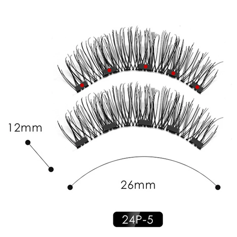 Магнитные ресницы с 5 магнитами натуральные накладные ресницы ручной работы 3D/6D магнитные ресницы с аппликатором