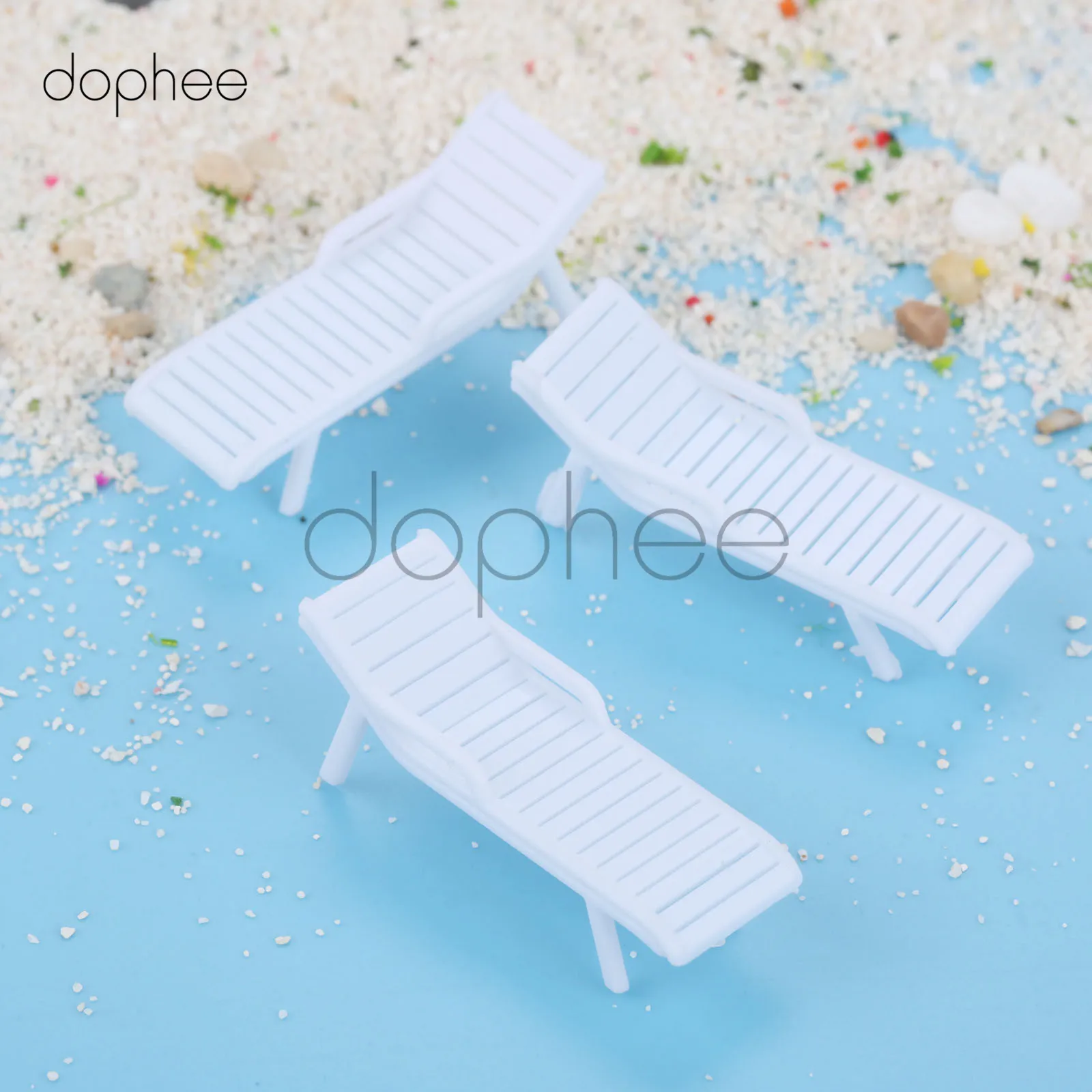 dophee 20pcs 1:50/1:75 Model Train Railway Park Station Platform Streets Leisure Chair Settee Bench Scenery Layout HO Scale Toy | Дом и сад