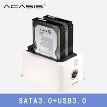 ACASIS USB 3.0 SATA3 Hard Drive Docking Station for 2.5 inch or 3.5 inch HDD Enclosure Cloning Duplicator Box harddisk enclosure