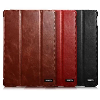 

For iPad Mini 4 Case Luxury Vintage Cowhide Genuine Leather Cover for iPad Mini 4 Smart Magnet Stand Coque Capa Para for Mini4