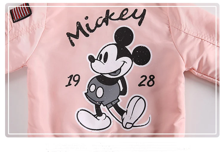 Куртка с Микки Маусом, одежда для малышей, пальто для мальчиков и девочек, ветровка с рисунком, детские куртки, Весенняя детская верхняя одежда