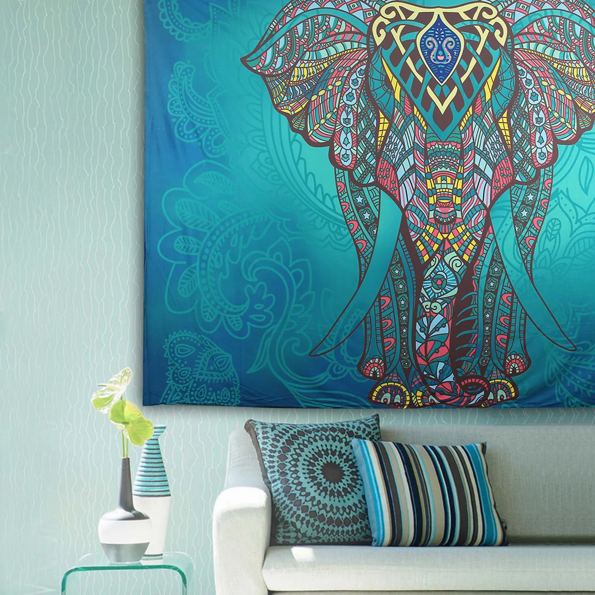 Elephant Mandala Tapestry Throw Towel Hippie Tapestry Floral Printed Home Decor Wall Tapestries Bedspread 210*150CM 10 Elephant Mandala Tapestry Throw Towel Hippie Tapestry Floral Printed Home Decor Wall Tapestries Bedspread 210*150CM 10