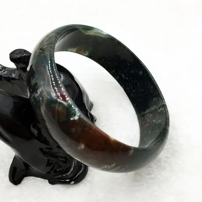 

FREE SHIPPING>>>@@ A-6748 100% Natural Grade A Agate Chalcedony Brown Jade Gem Bracelet Bangle 59mm NEW
