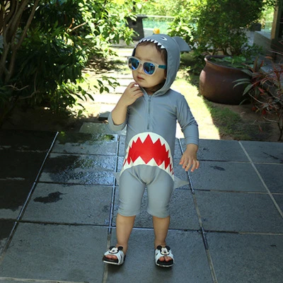 Jurebecia Boys Swimming Costume One Piece Cartoon Fish Crab Shark Swimwear with Cap Short Sleeve Rash Guard Bathing Suit Swimsuit UV Protection 2-8 Years Jurebecia Boys Swimming Costume One Piece Cartoon Fish Crab Shark Swimwear with Cap Short Sleeve Rash Guard Bathing Suit Swimsuit UV Protection 2-8 Years