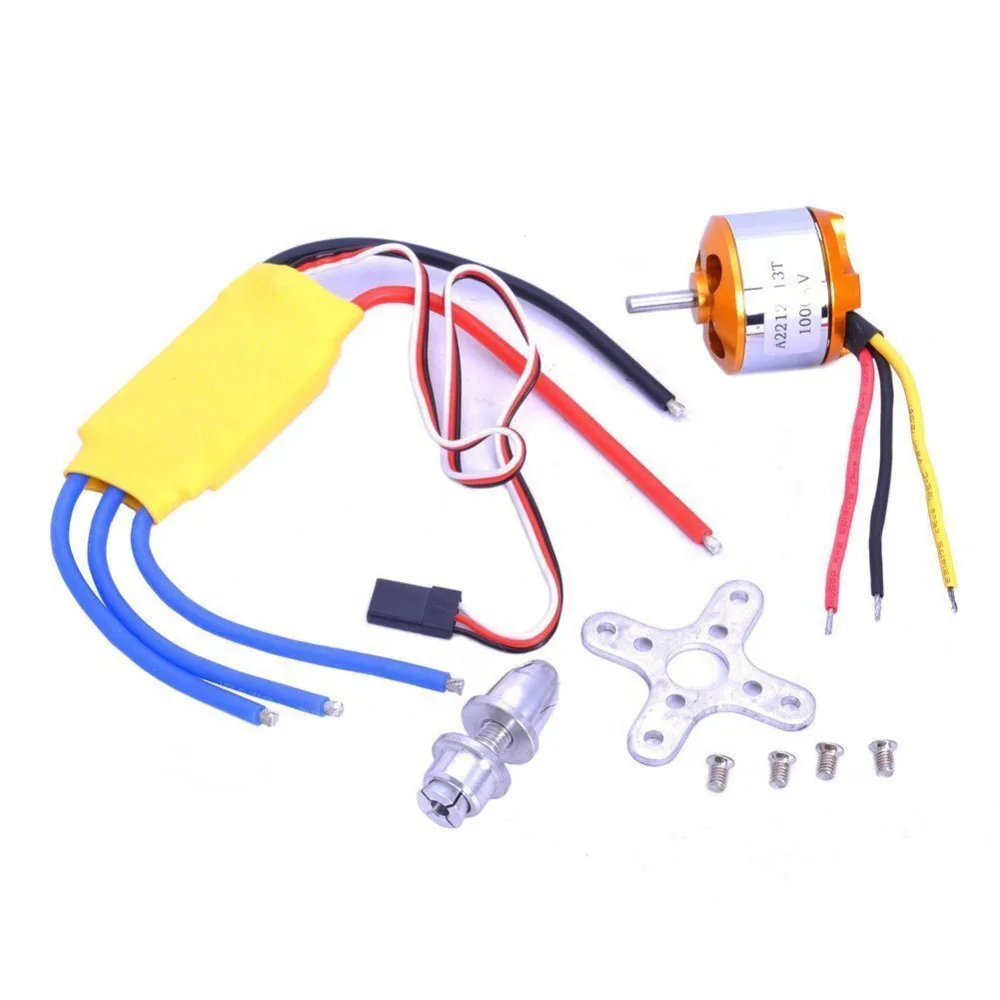 A2212 1000KV Outrunner бесщеточный двигатель + 30A ESC Электрический контроллер скорости для