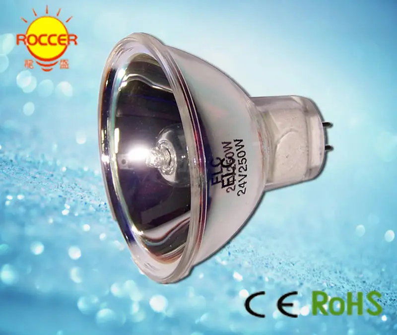 CHANGSHENG хорошее качество отличное обслуживание ELC/5 ч 24 В 250 Вт Галогенная Лампа для проектора лампа ELC-5 JCR 24 В 250 Вт MR16 Кубка лампы