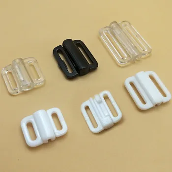 

Sutoyuen 120 Sets 10 12 15mm Plastic Bikini Bra Clip Hook Swimwear Clickers Bra Strap Front Clasp Bra Buckle Quilt Buckle 3/5"