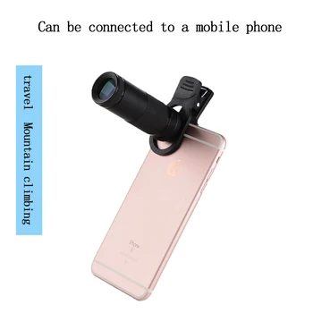 

KINGOPT new full screen Outdoor 8x20 mini smartphone HD monocular telescope bak4 night vision for vision nocturna with new clip