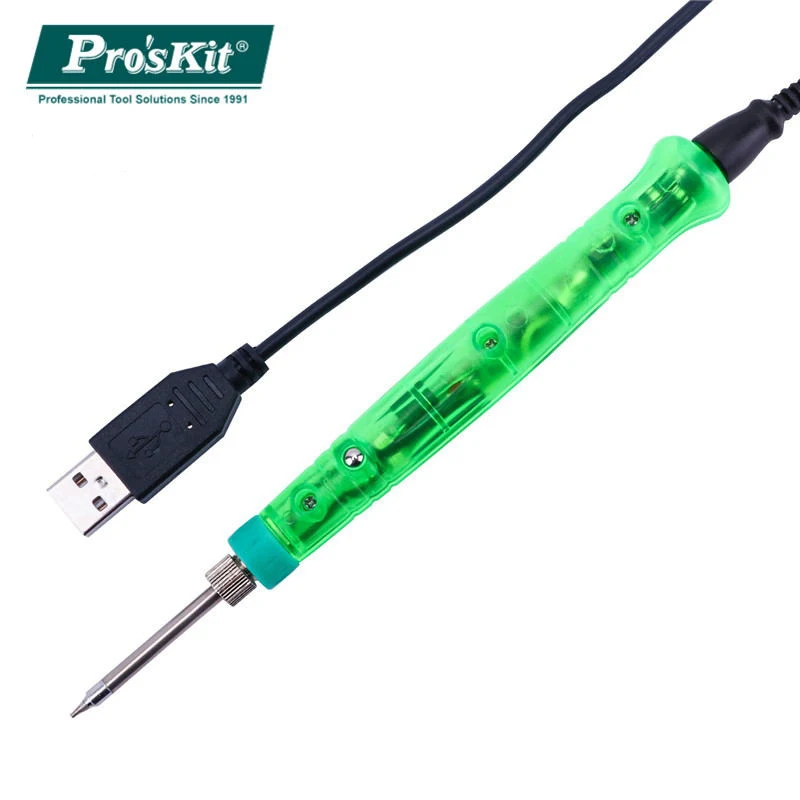 

Pro'skit USB Soldering Iron 8W 5V USB Electric Soldering Iron Pen Welding Gun solder soldering tips kit