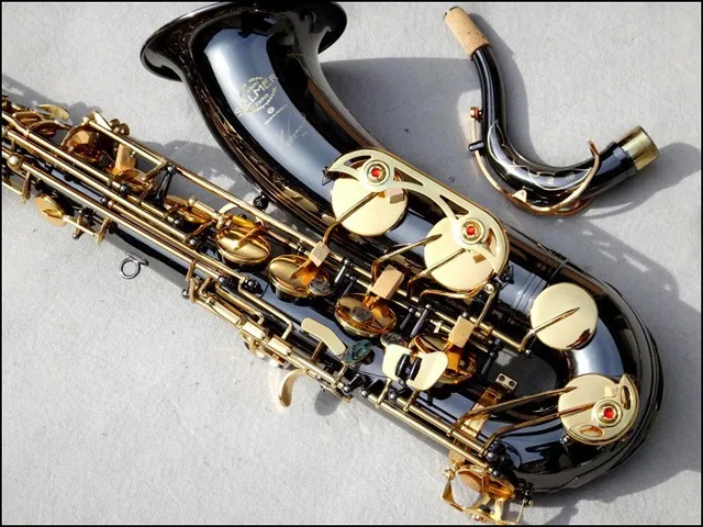 Cheap French Selmer 54 B Tenor Saxophone Top Musical Instrument Saxe Wear-resistant PlBlack Nickel ated Gold Professional  Sax