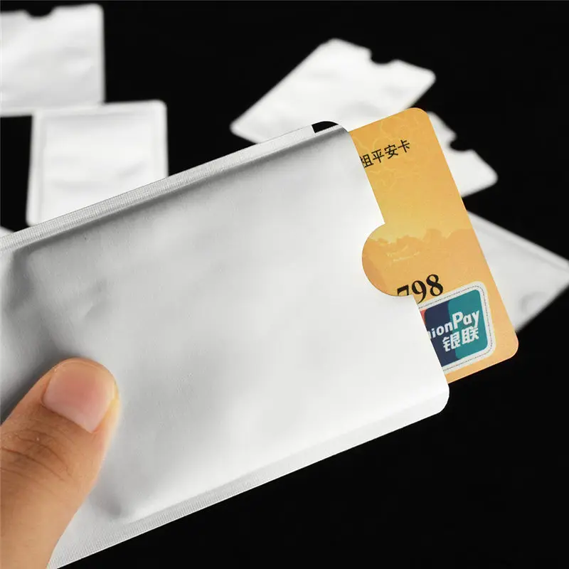 10PC Credit Card Box Anti-degaussing Automatic Pop-up Bank Card Package tarjetero porte carte bancaire porte carte 40MA1808