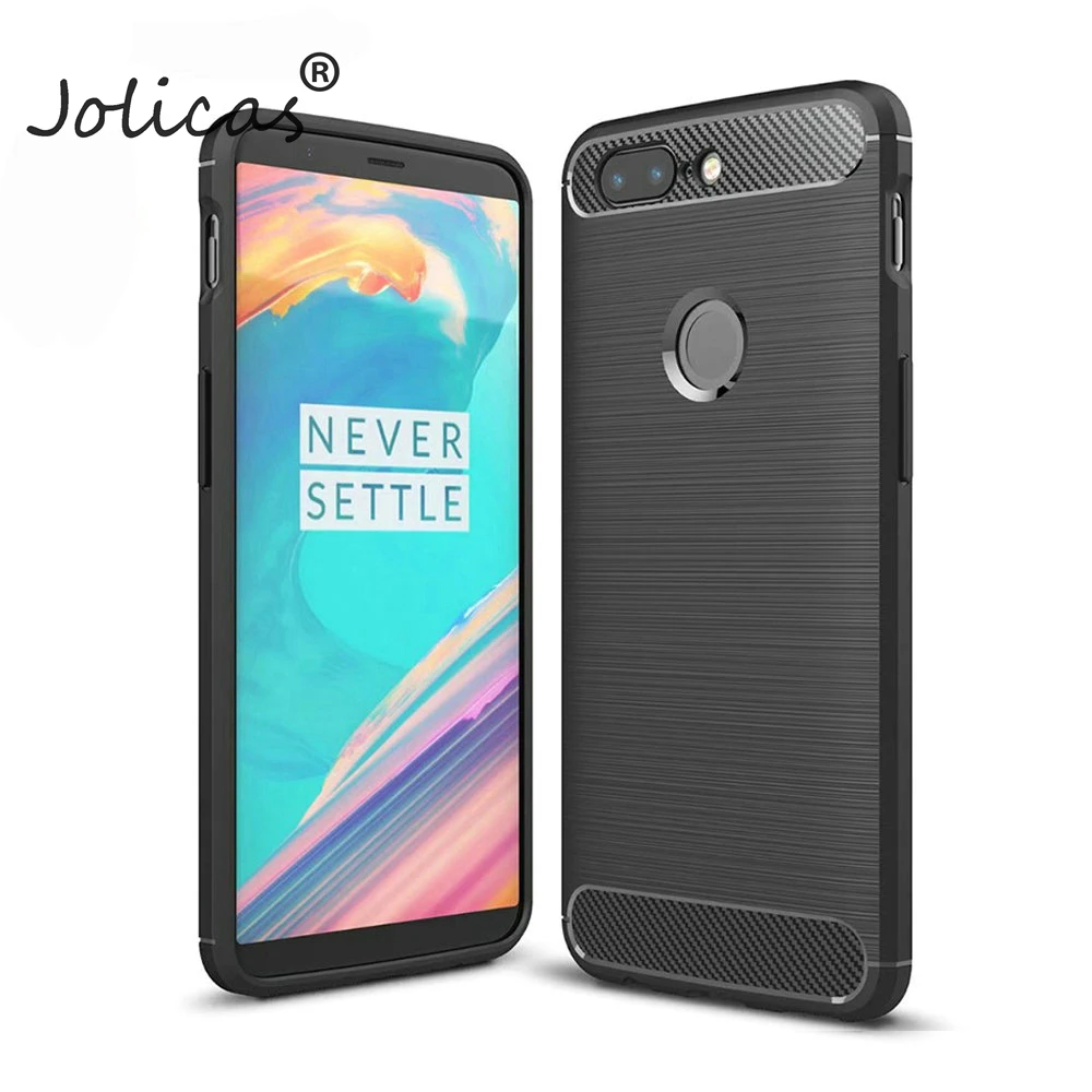 Телефон чехлы для Oneplus 5 т чехол качественная мягкая углеродного волокна ТПУ